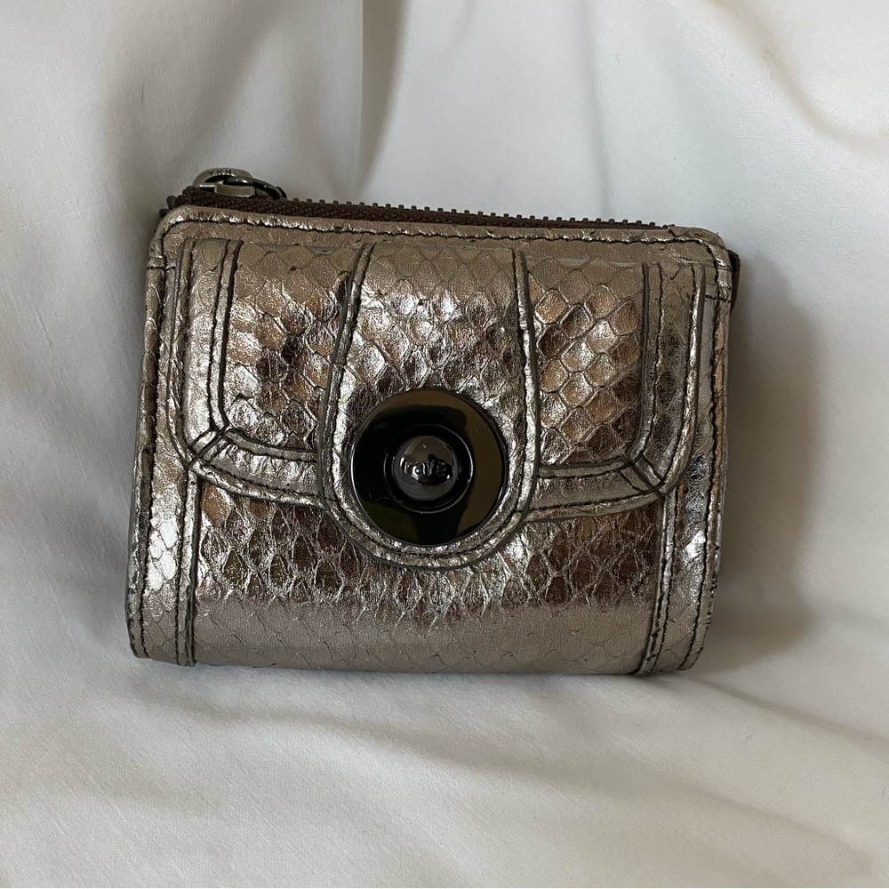 Pewter snakeskin RAFE wallet.